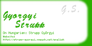 gyorgyi strupp business card